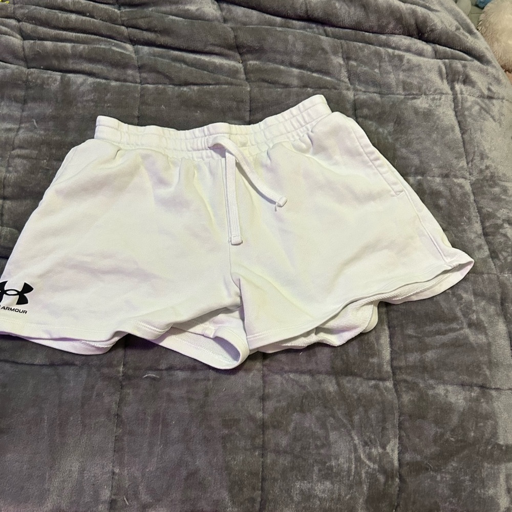 Under Armour White Athletic Shorts Lightweight Performance